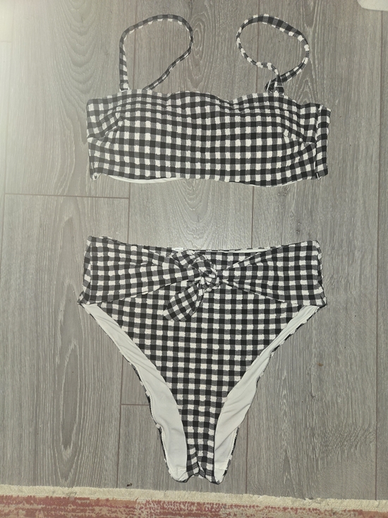aerie Other - Aerie Black & White Gingham 2 Pc Swimsuit